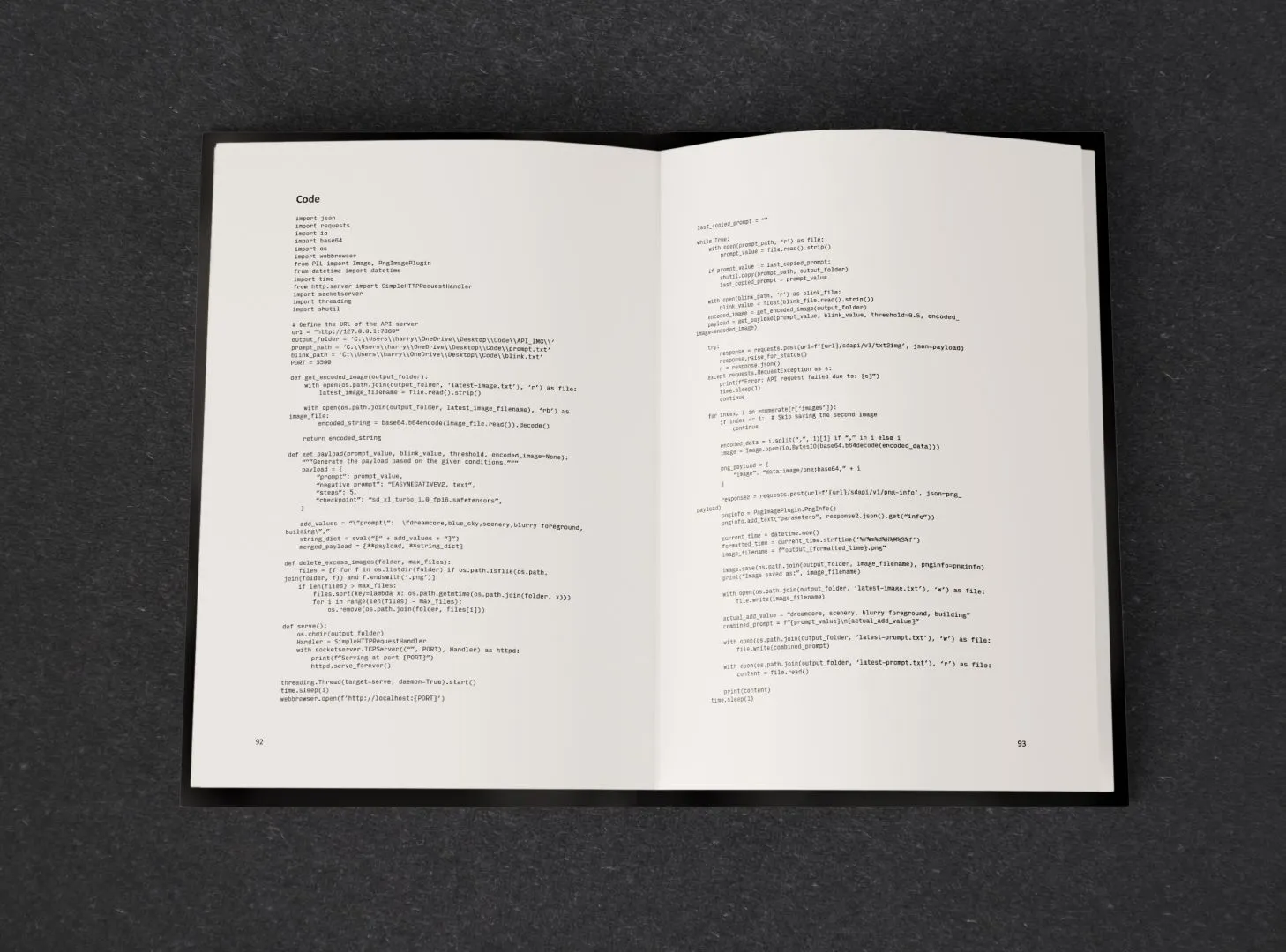 Dream Reality — Text layout spread